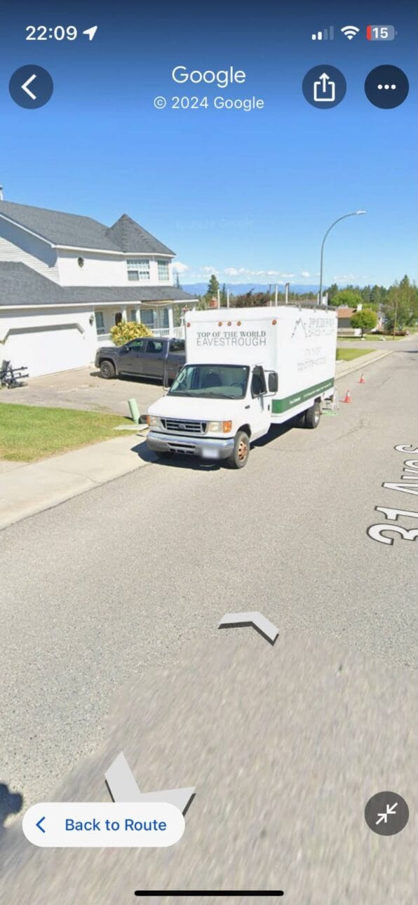 truck on google maps