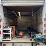 back of the work truck