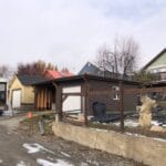 gutter on half enclosed carport